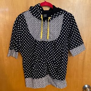 Lucky Brand Short Sleeved Zip Up Hooded Sweatshirt